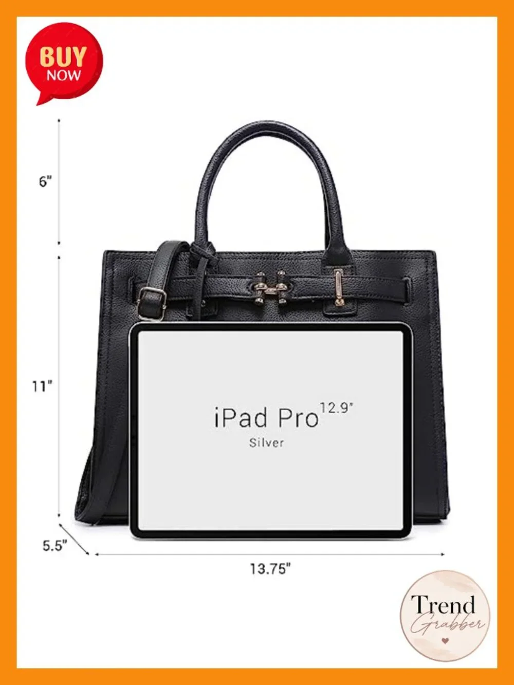Structured Satchel Tote Work Handbag Faux Leather Crossbody Shoulder Bag